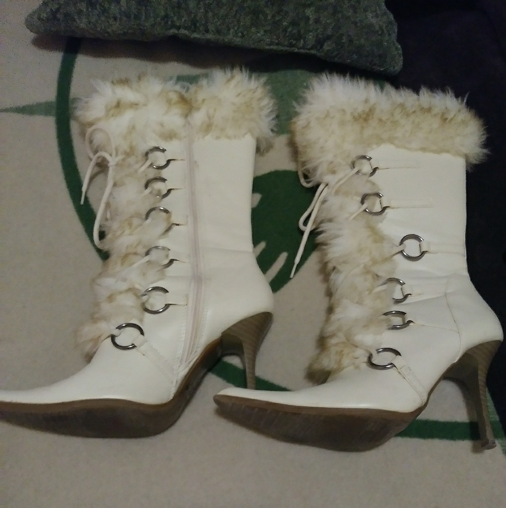 High, Faux Fur Boots